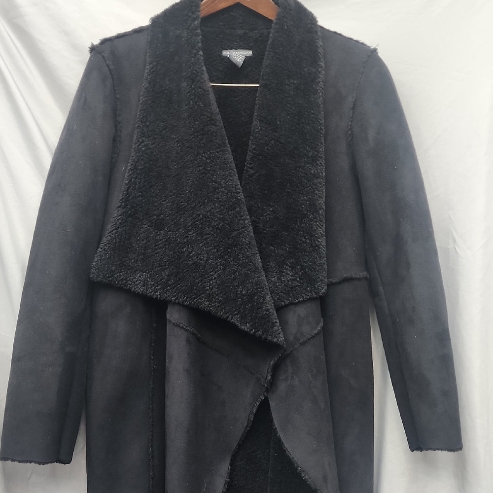 Chelsea And Theodore Large Coat Classy Warm Faux Fur Sherpa Lined